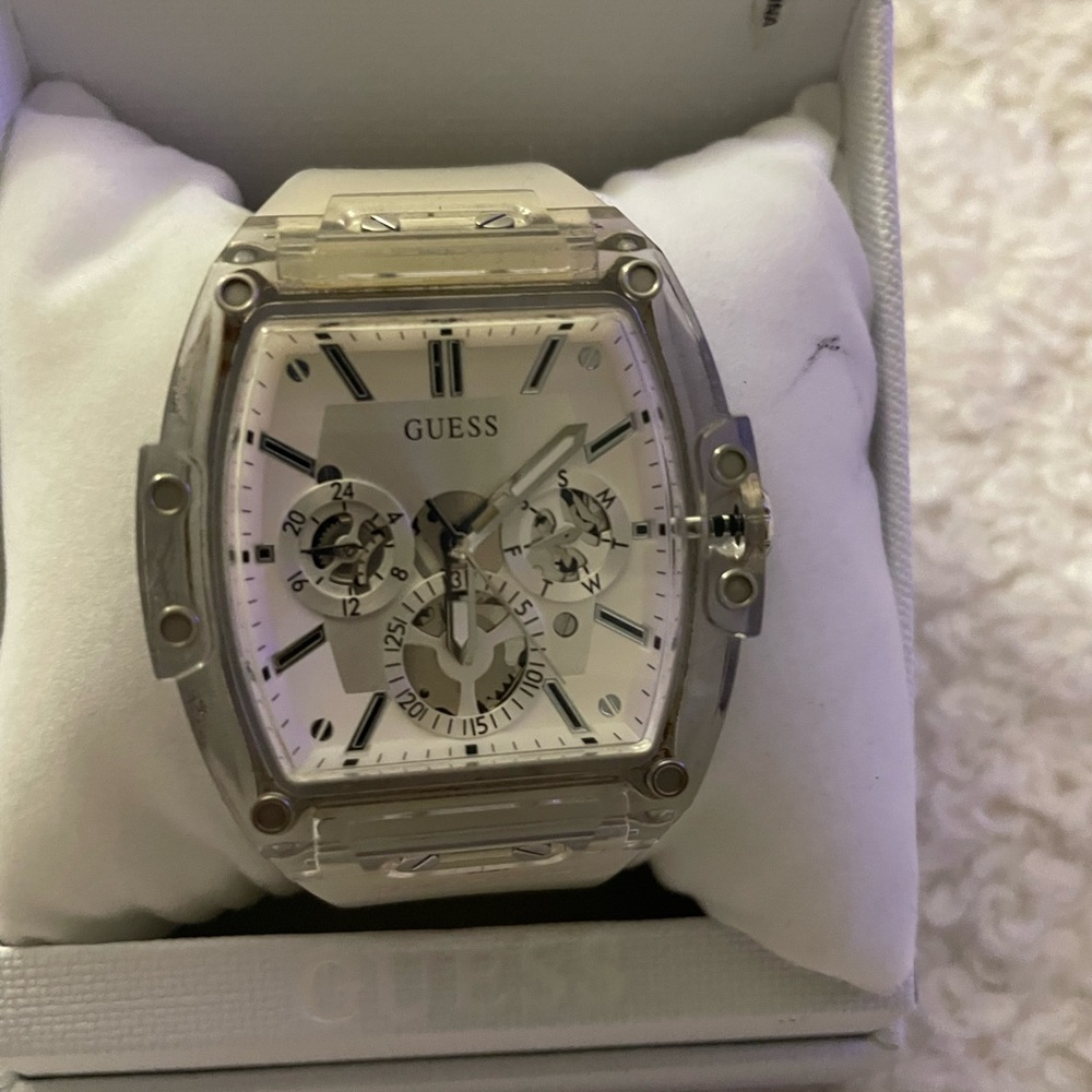 Guess watch clear band